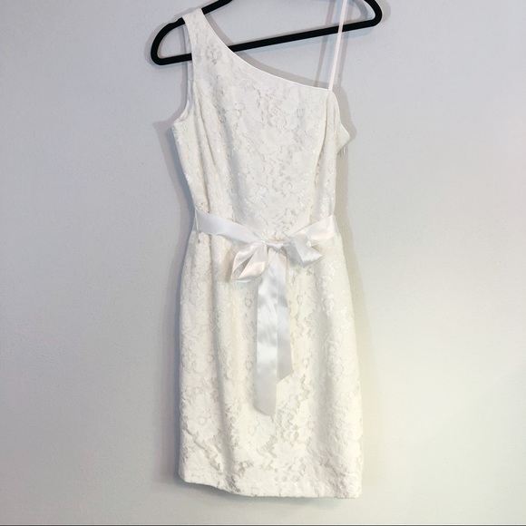 Simply Liliana Dresses & Skirts - Simply Liliana white lace one shoulder dress sz 8